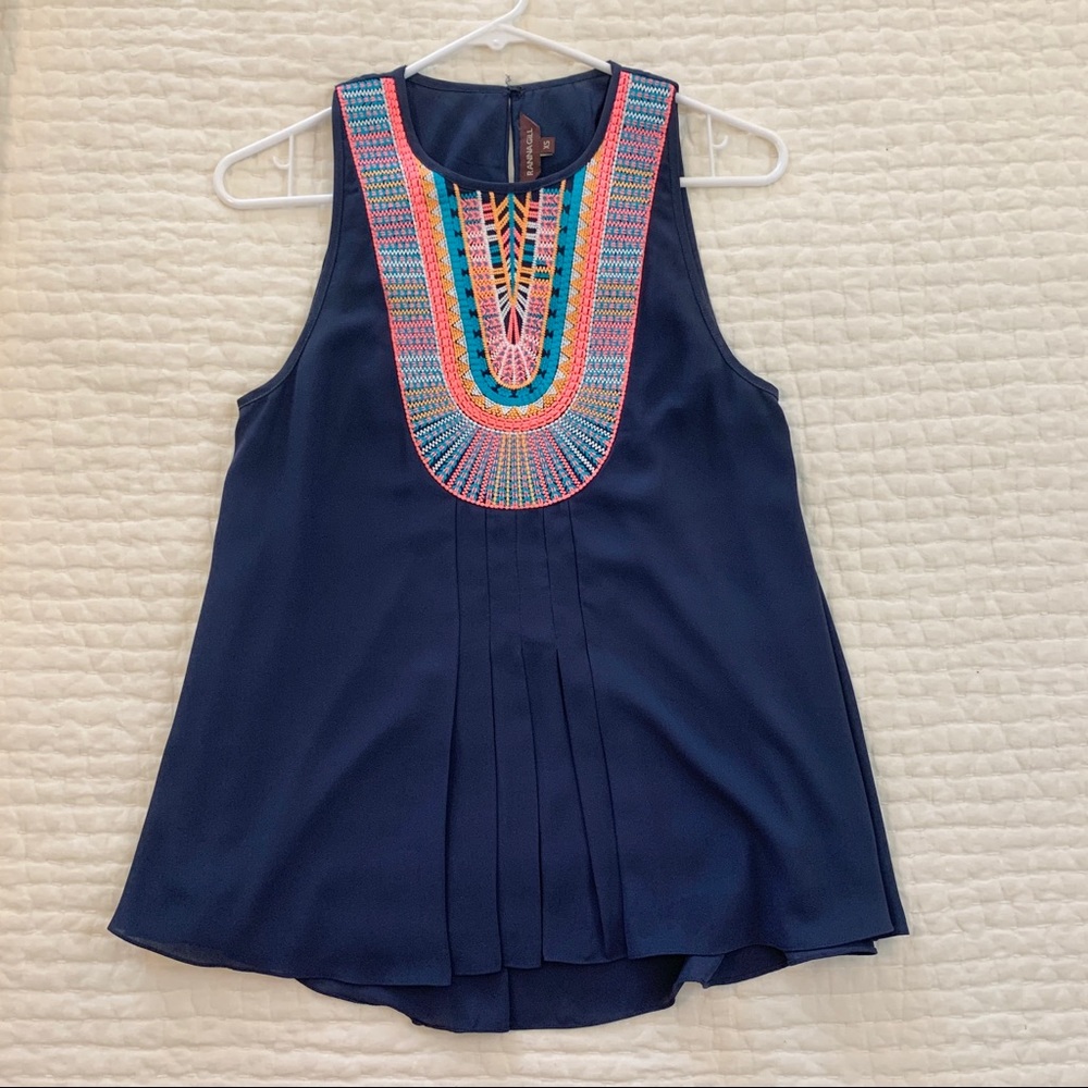 Ranna Gill Atoll embroidered swing tank top